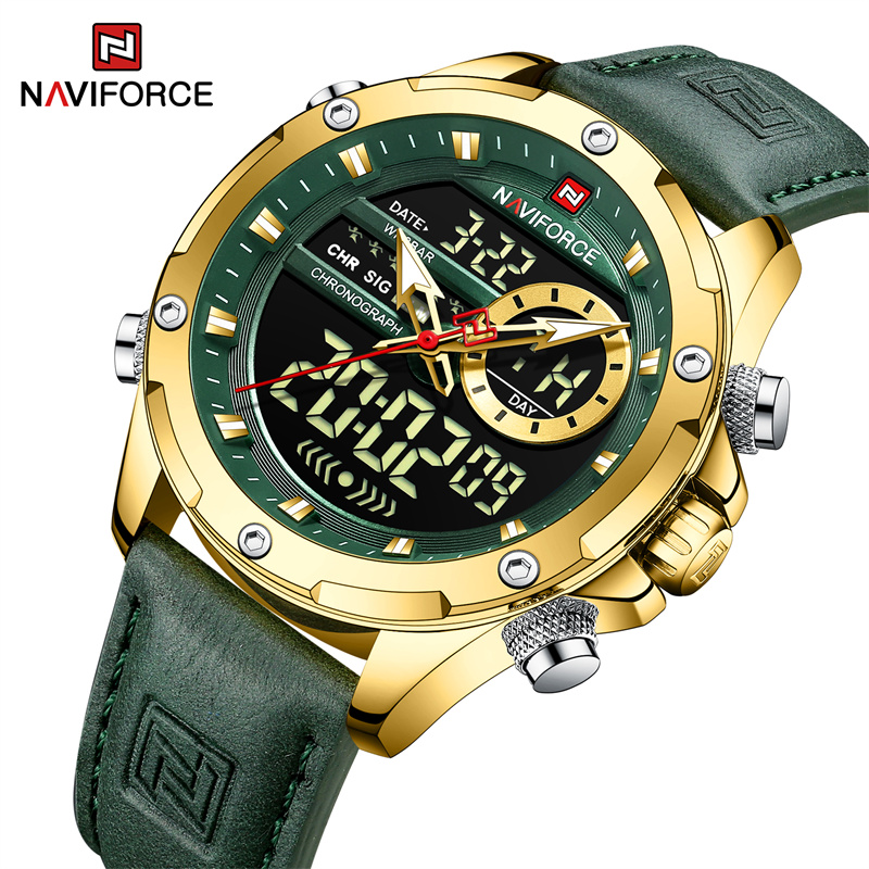 Field Watch Military - Naviforce นาฬิกาข้อมือบุรุษนาฬิกา2022ยอดนิยมแบรนด์หนังหรูควอตซ์ดูกีฬากันน้ำชายนาฬิกา Relogio Masculino