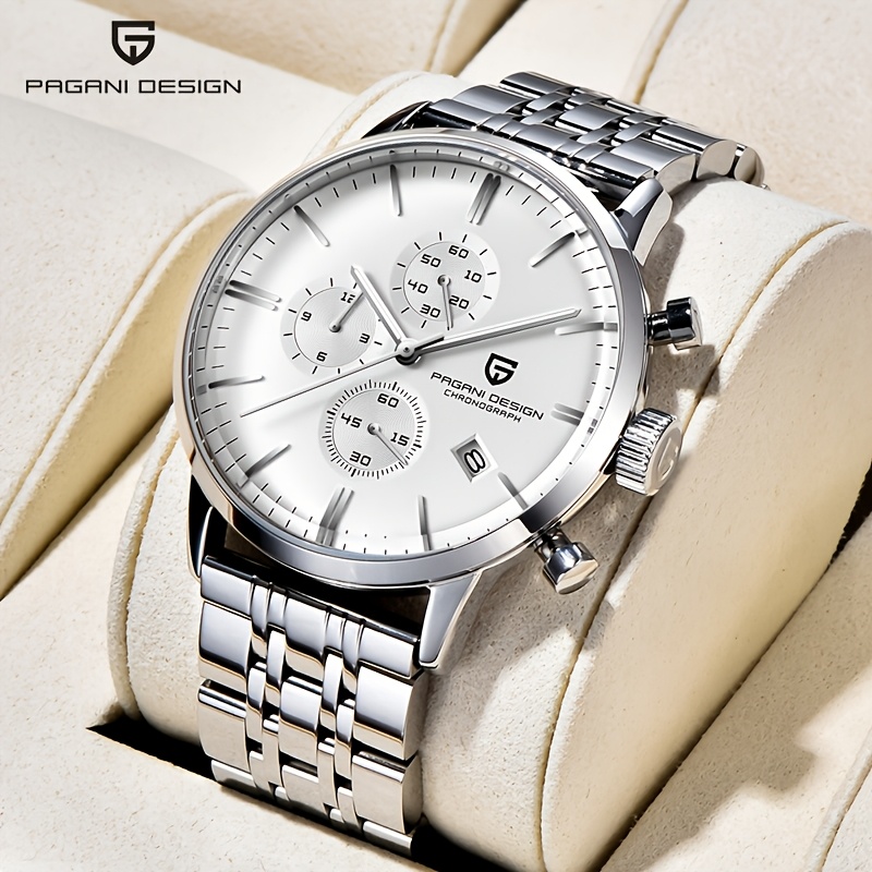 Luxury Watch Boutique - PAGANI DESIGN นาฬิกาผู้ชายควอตซ์นาฬิกาธุรกิจ VK6 สแตนเลสผู้ชาย Chronograph