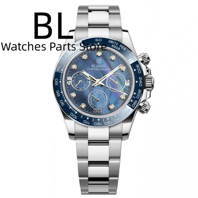 Luxury Watch German - นาฬิกาข้อมือผู้ชาย BLIGER 39 มม. รุ่นหรู VK63