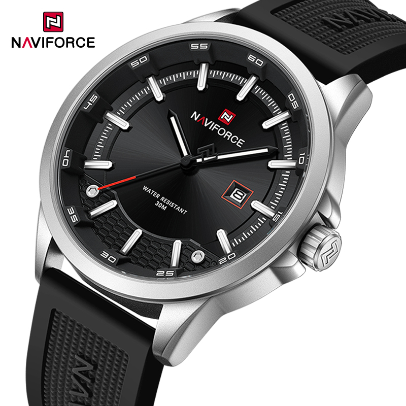 Field Watch Military - นาฬิกาข้อมือ NAVIFORCE หรูหราสำหรับผู้ชาย กันน้ำ 30 เมตร