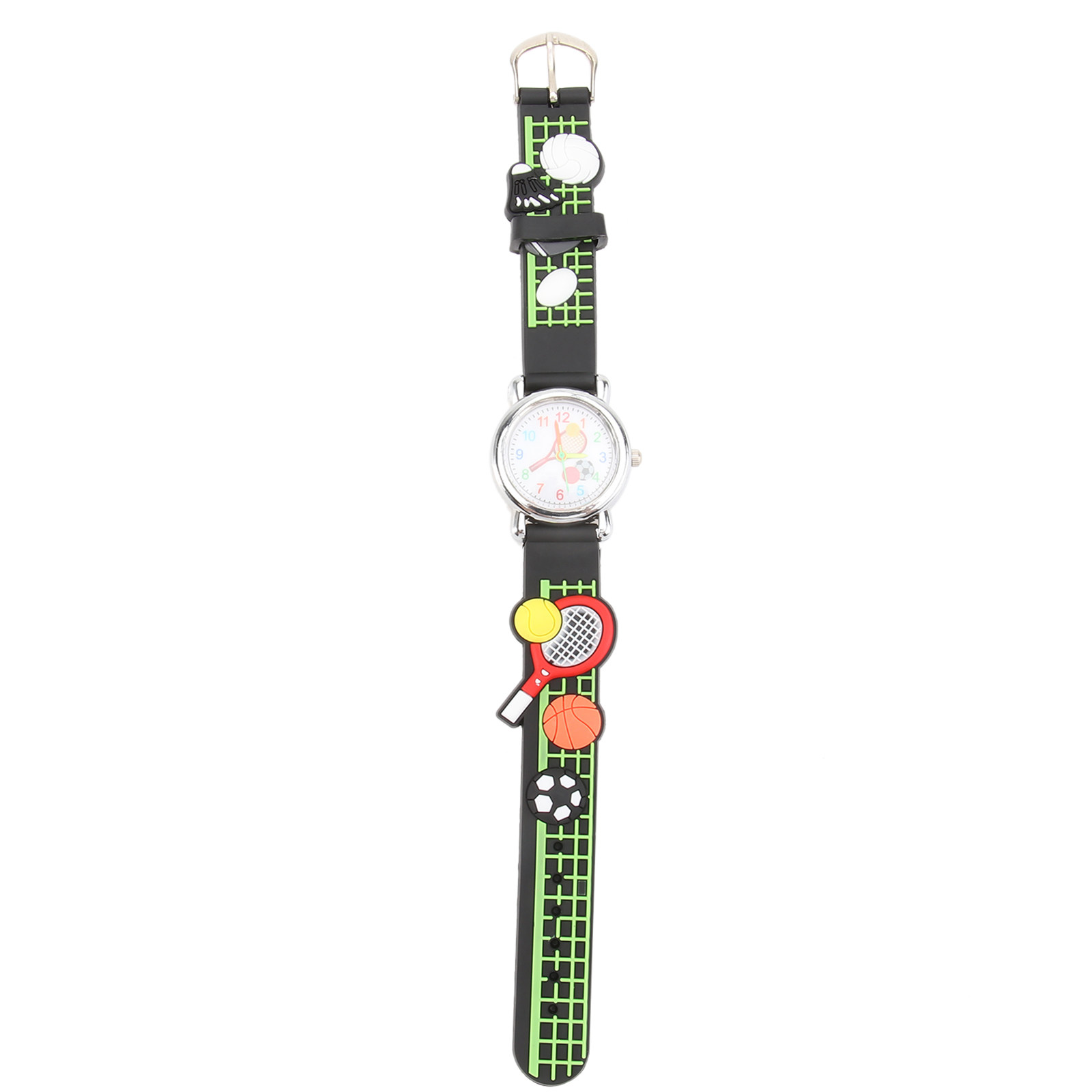 Luxury Watch Kids - นาฬิกาเด็ก 3D รูปไม้เทนนิสพร้อมสายปรับได้ ดีไซน์น้ำหนักเบาสวมใส่สบายสำหรับเด็ก ของขวัญวันหยุด วันเกิด