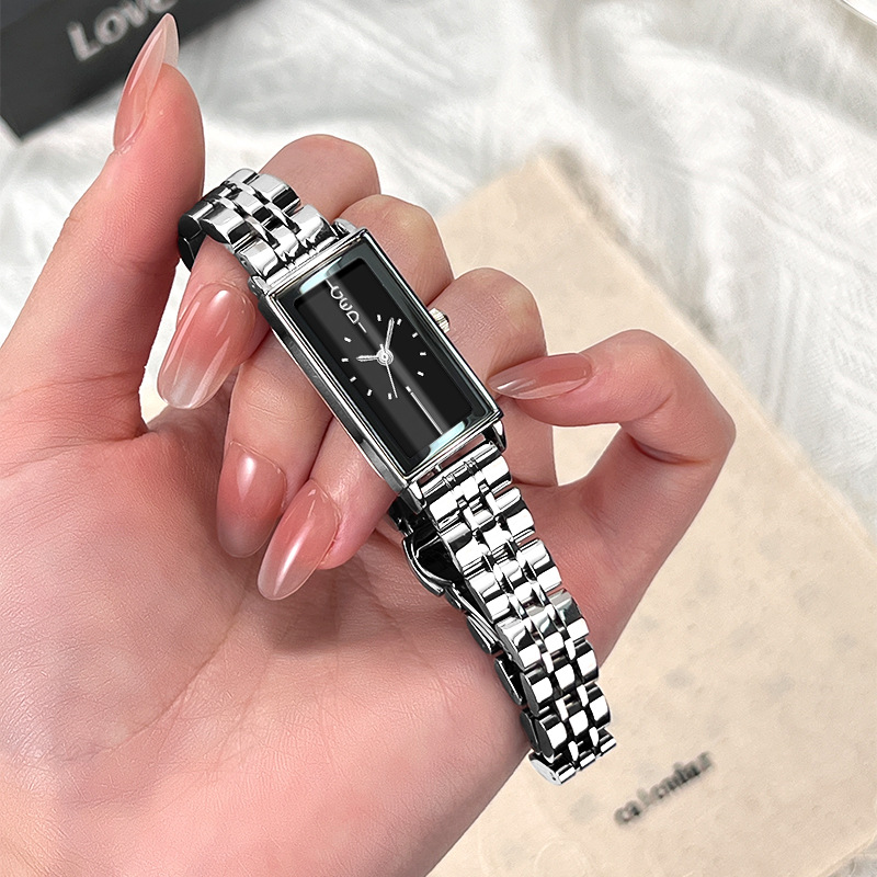 Luxury Watch Vintage - GEDI นาฬิกาสายสแตนเลสทรงสี่เหลี่ยมหรูหราวินเทจสําหรับผู้หญิง - นาฬิกาข้อมือควอตซ์สไตล์ย้อนยุคเรียบง่าย