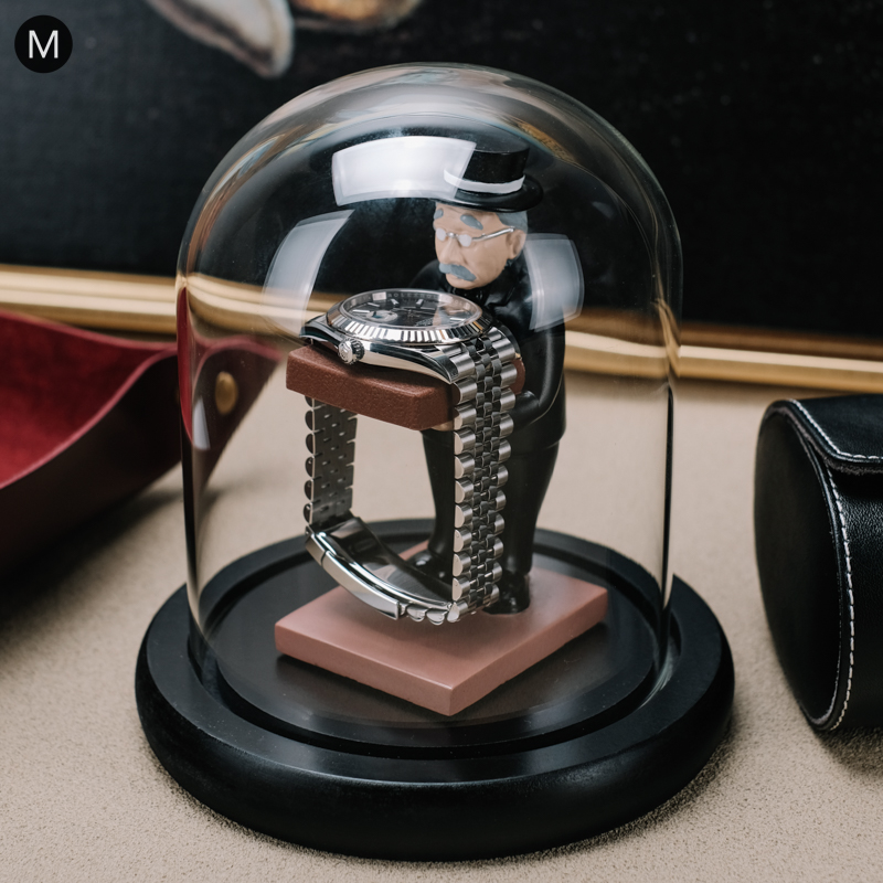 Luxury Watch Vintage - ตารางนาฬิกาวินเทจผู้ถือกรณีนาฬิกาแฟชั่นผู้ถือขาตั้ง Mechanical เก็บนาฬิกา Plexiglass ของขวัญ