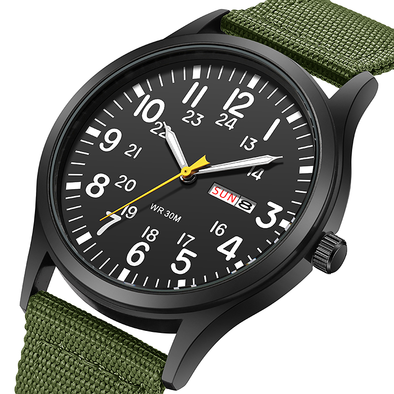 Field Watch Military - 2024 TPW Field Watch สายรัดผ้าอ่านง่าย 24