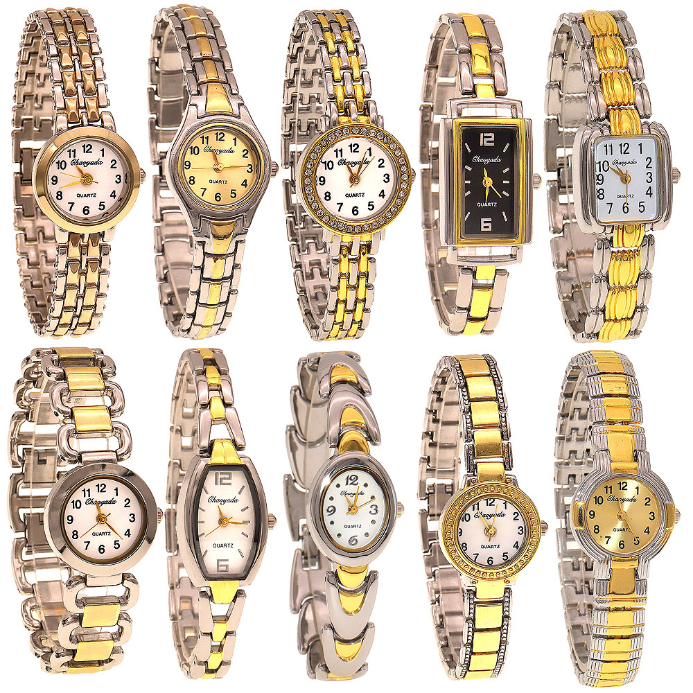 Luxury Watch Female - 10 ชิ้น/ล็อต, นาฬิกาข้อมือผู้หญิงแบบหรูหราหลากหลายแบบ นาฬิกาควอตซ์สำหรับผู้หญิง สาวๆ ของขวัญ