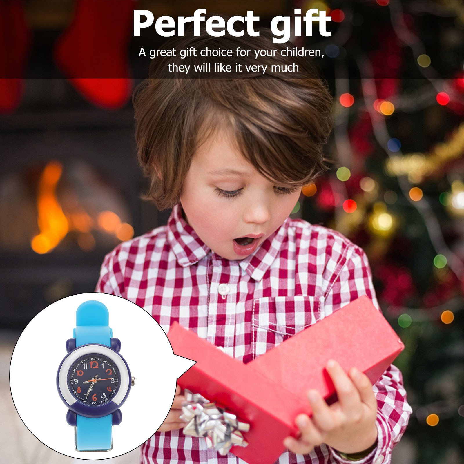 Luxury Watch Kids - นาฬิกาควอตซ์สำหรับเด็กชายและเด็กหญิง กันน้ำ มีคุณสมบัติเรืองแสง ลวดลายการ์ตูนน่ารัก ดีไซน์สีสันสดใส สายปรับได้สวมใส่สบายสำหรับเด็ก