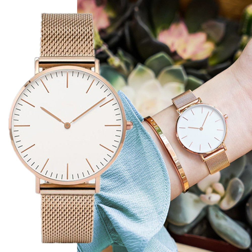 Luxury Watch Green - แบรนด์หรูนาฬิกาผู้หญิงแฟชั่นสแตนเลสตาข่ายเข็มขัดควอตซ์นาฬิกาข้อมือสุภาพสตรีนาฬิกาของขวัญ Montre Femme