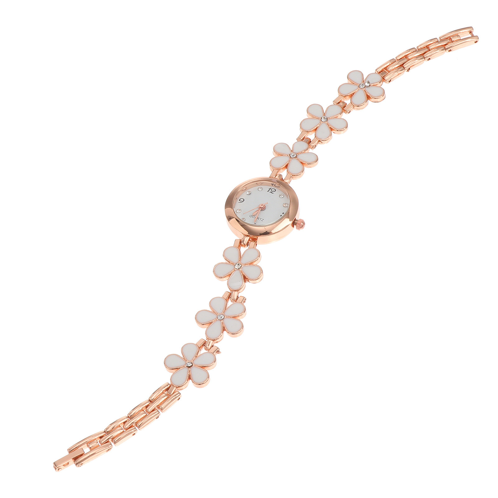 Luxury Watch And Bracelet - นาฬิกาข้อมือควอตซ์คริสตัลหรูหราสำหรับผู้หญิง น้ำหนักเบา ทนต่อรอยขีดข่วน กันน้ำ เหมาะสำหรับใช้งานในครัวเรือนและกิจกรรมกลางแจ้งในชีวิตประจำวัน