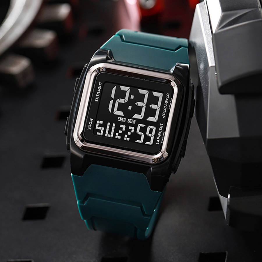 Luxury Watch Kids - แฟชั่นผู้ชายกีฬานาฬิกากันน้ํากีฬานาฬิกานาฬิกาจับเวลานาฬิกาปลุก Luminous Luxury นาฬิกาข้อมืออิเล็กทรอนิกส์สําหรับ Man Kids