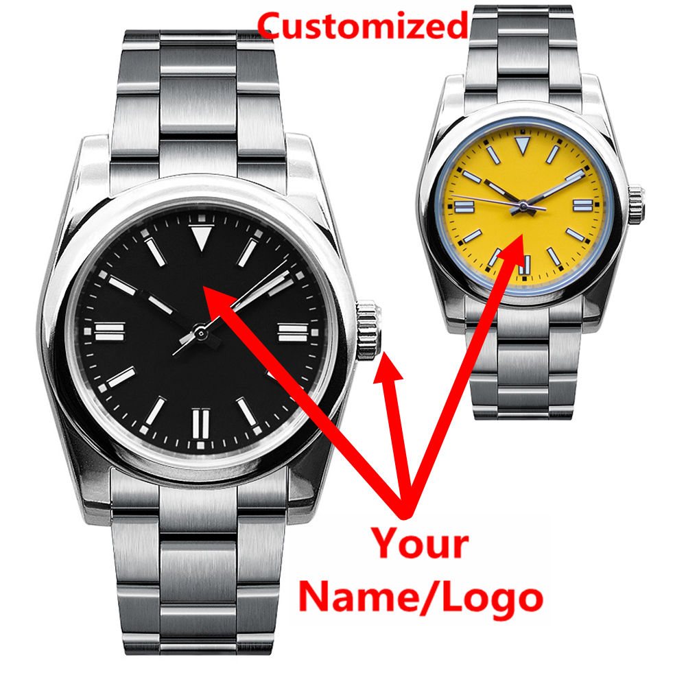 Luxury Watch And Bracelet - นาฬิกาข้อมือผู้ชายโลโก้สั่งทำพิเศษ แซฟไฟร์ หรูหรา NH35/miyota ระบบออโตเมติก ขนาด