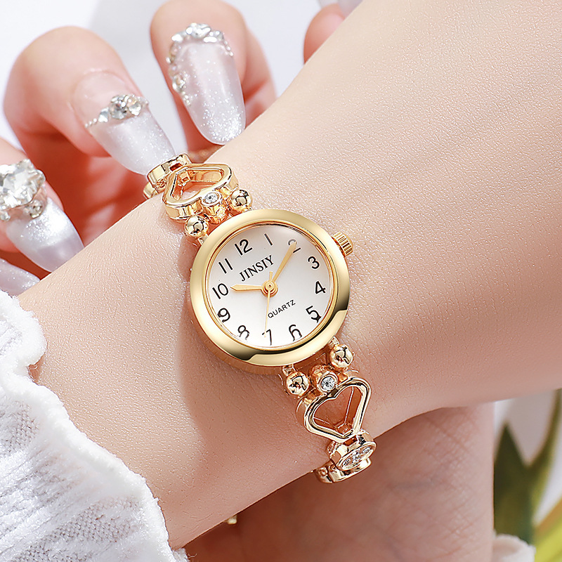 Luxury Watch Female - แฟชั่นผู้หญิงสร้อยข้อมือนาฬิกาหรูหราของขวัญนาฬิกาสำหรับผู้หญิงสุภาพสตรีนาฬิกาควอตซ์เรอโลเยส พารา มูเฮร์นาฬิกาทองขายส่ง