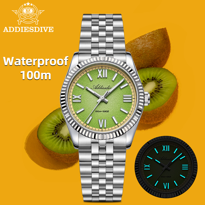 Luxury Watch And Bracelet - ADDIESDIVE ผู้ชาย VH31 นาฬิกาควอตซ์ 36 มม.กระจกแซฟไฟร์