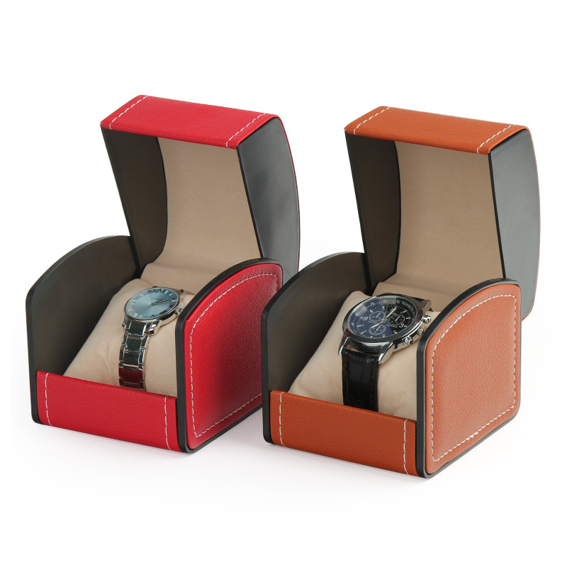 Luxury Watch Case Travel - กล่องโชว์นาฬิกาหนัง PU พร้อมฝาปิดแบบบานพับ – กล่องเก็บนาฬิกาสำหรับผู้ชายและผู้หญิง, ที่วางนาฬิกาหรูหราสำหรับนาฬิกากลไกและนาฬิกาควอตซ์