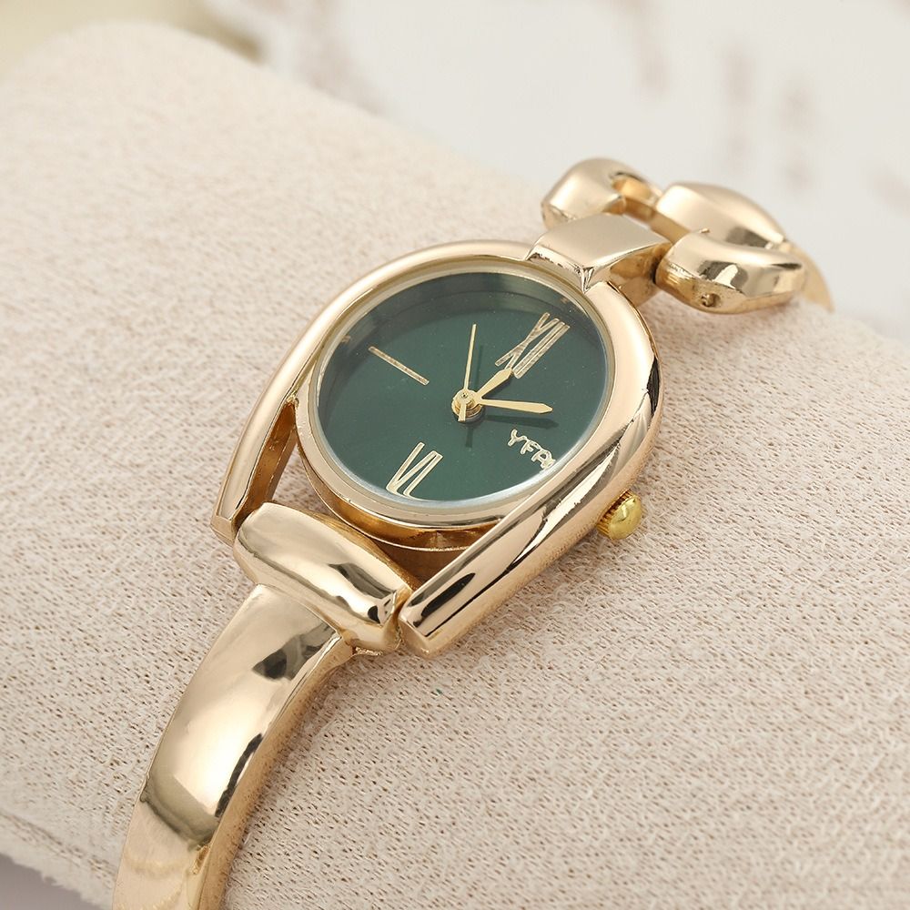 Luxury Watch Vintage - นาฬิกาข้อมือทรงกลมวินเทจ หรูหรา สง่างาม นาฬิกาควอตซ์ ของขวัญ นาฬิกาข้อมือโลหะสำหรับผู้หญิง
