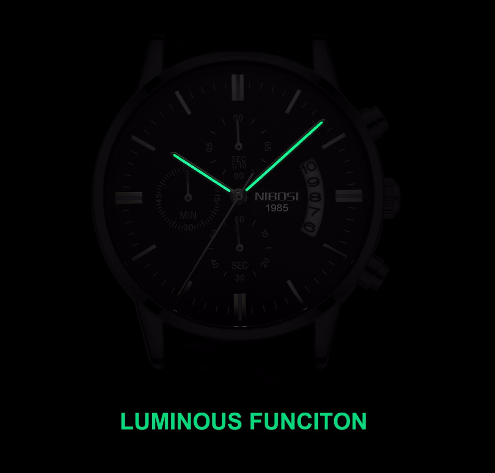 NIBOSI สแตนเลสสีดำนาฬิกาควอตซ์ - Luxury Watch Manufacturers บทวิจารณ์และราคา