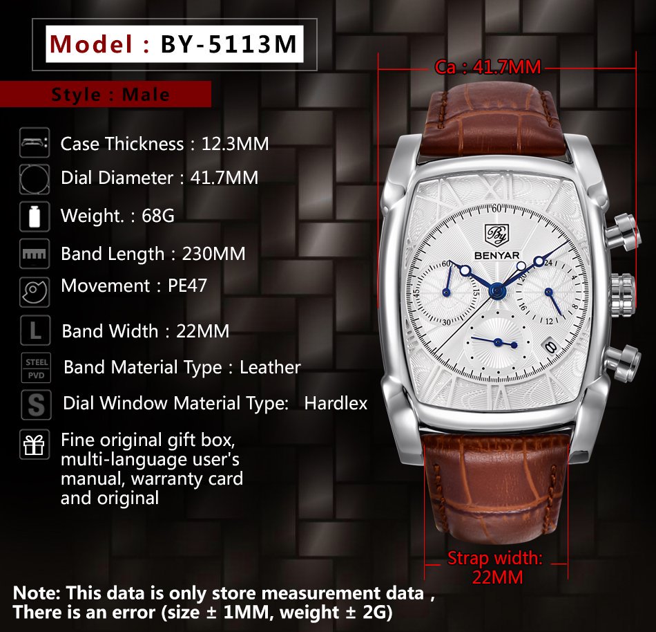 Relógio Masculinoบุรุษยอดนาฬิก - Luxury Watch German บทวิจารณ์และราคา