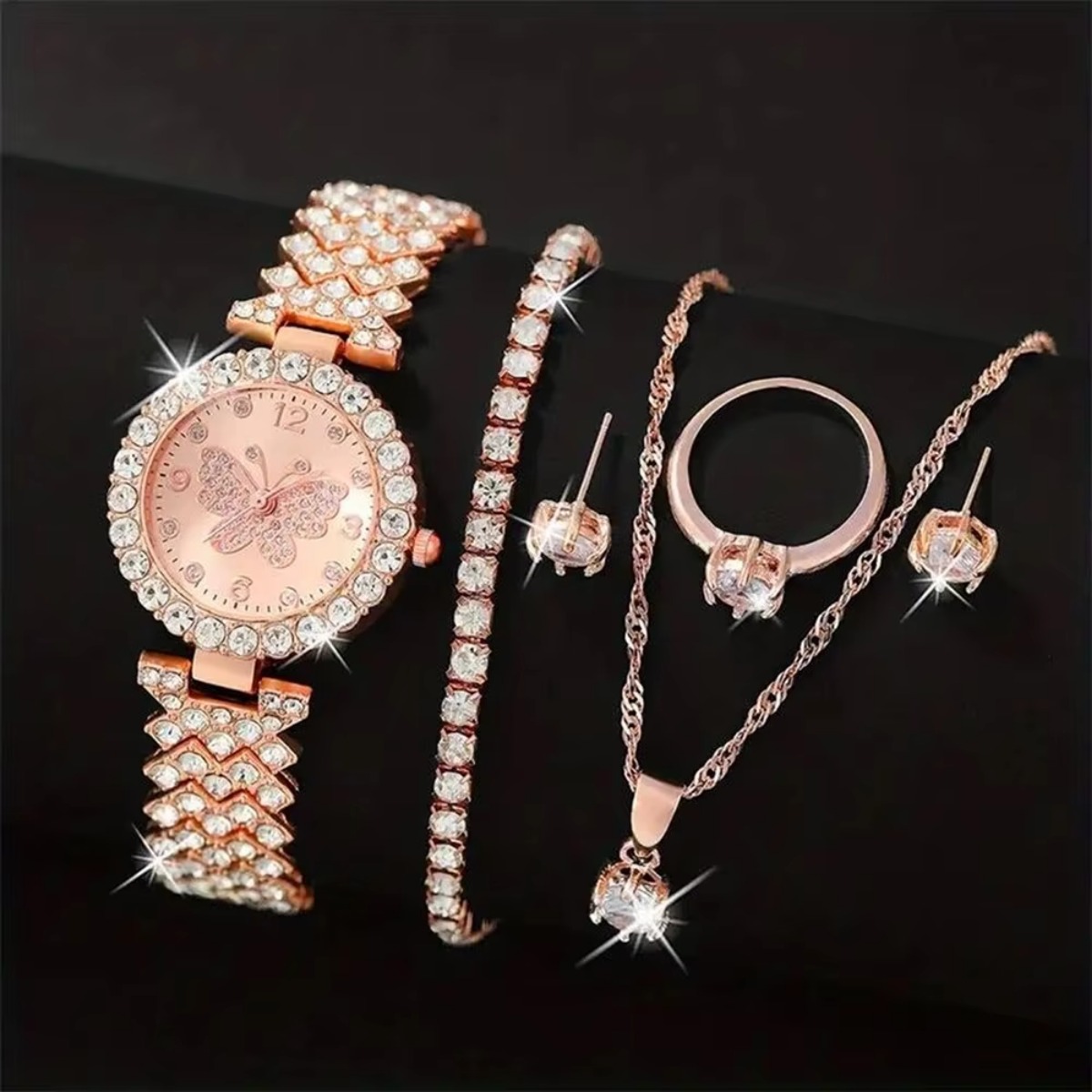 6 ชิ้น/เซ็ตหรูหราไรน์สโตนผีเสื - Luxury Watch Kit บทวิจารณ์และราคา