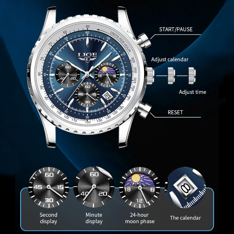 นาฬิกาควอทซ์หรูหราแบรนด์ Lige  - Luxury Watch Manufacturers บทวิจารณ์และราคา