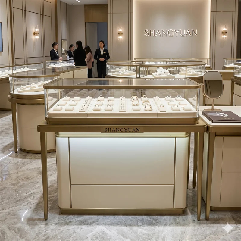 ตู้โชว์นาฬิกาหรูหราสีทองขัดเงา - Luxury Watch Boutique บทวิจารณ์และราคา