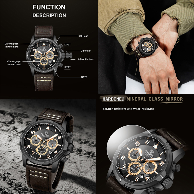 นาฬิกาควอตซ์โครโนกราฟแฟชั่น NA - Field Watch Military บทวิจารณ์และราคา