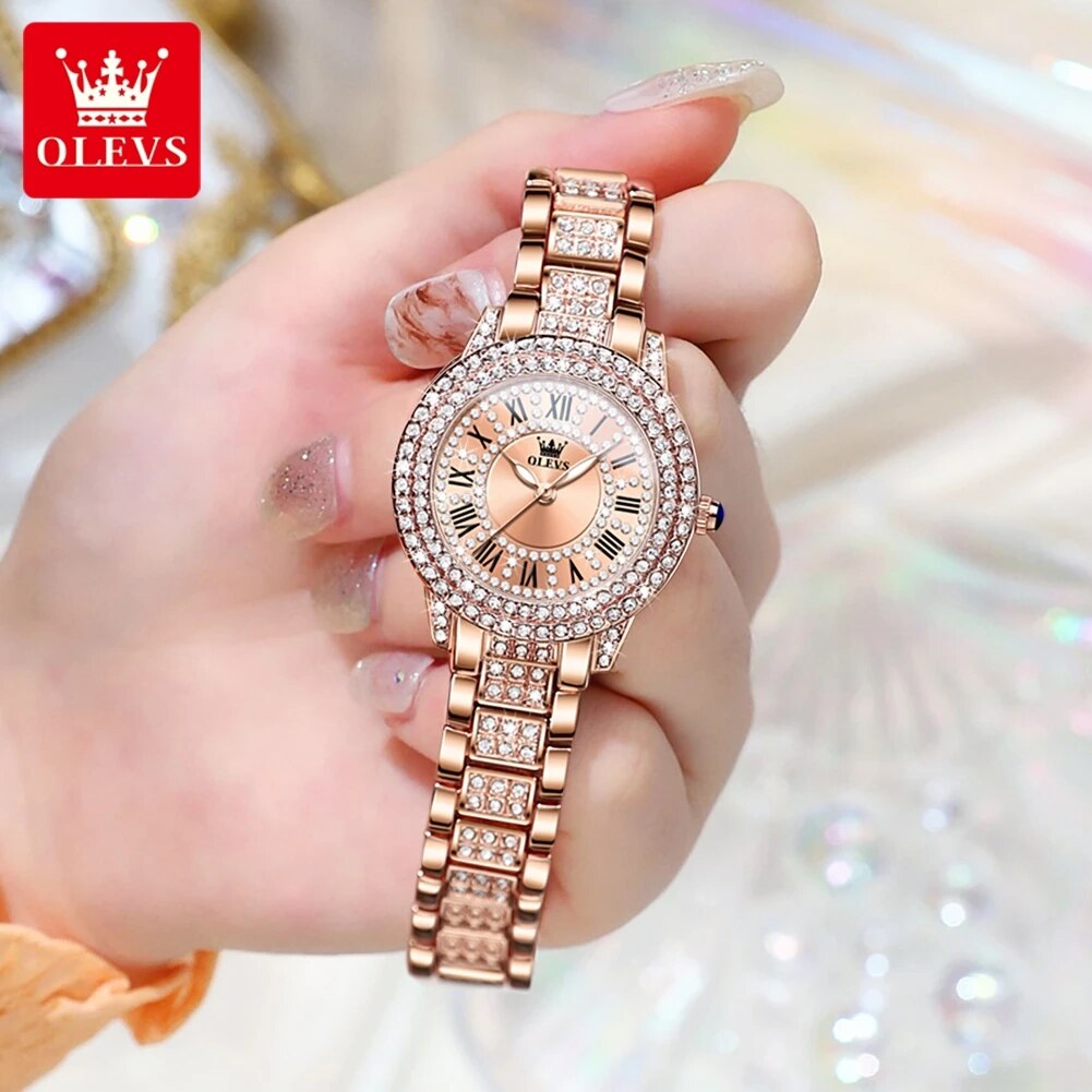 OLEVS 9943นาฬิกาควอทซ์เพชรออริ - Luxury Watch Female บทวิจารณ์และราคา