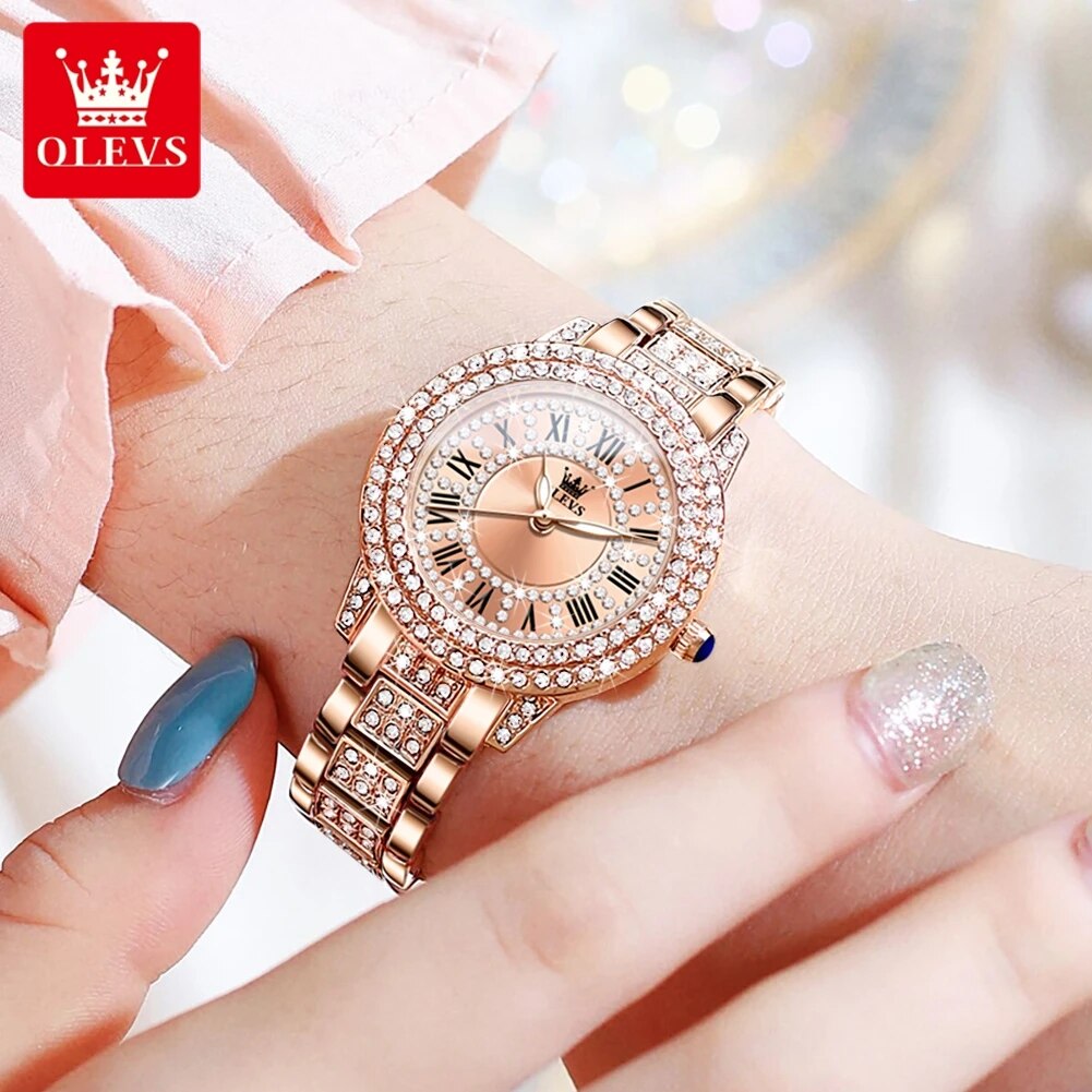 OLEVS 9943นาฬิกาควอทซ์เพชรออริ - Luxury Watch Female บทวิจารณ์และราคา