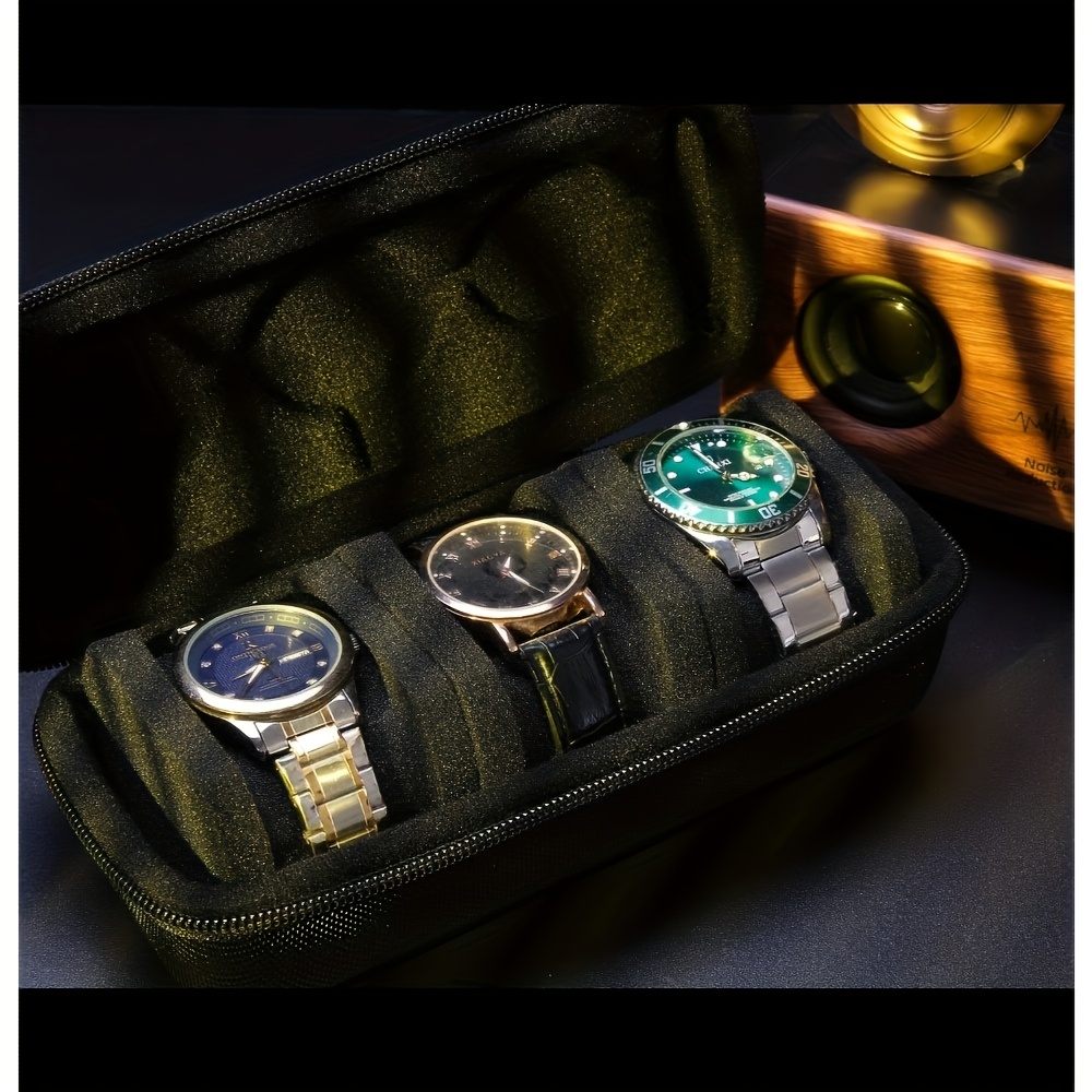 1/2 PC กล่องใส่นาฬิกา 3 ช่องสุ - Luxury Watch Case Travel บทวิจารณ์และราคา