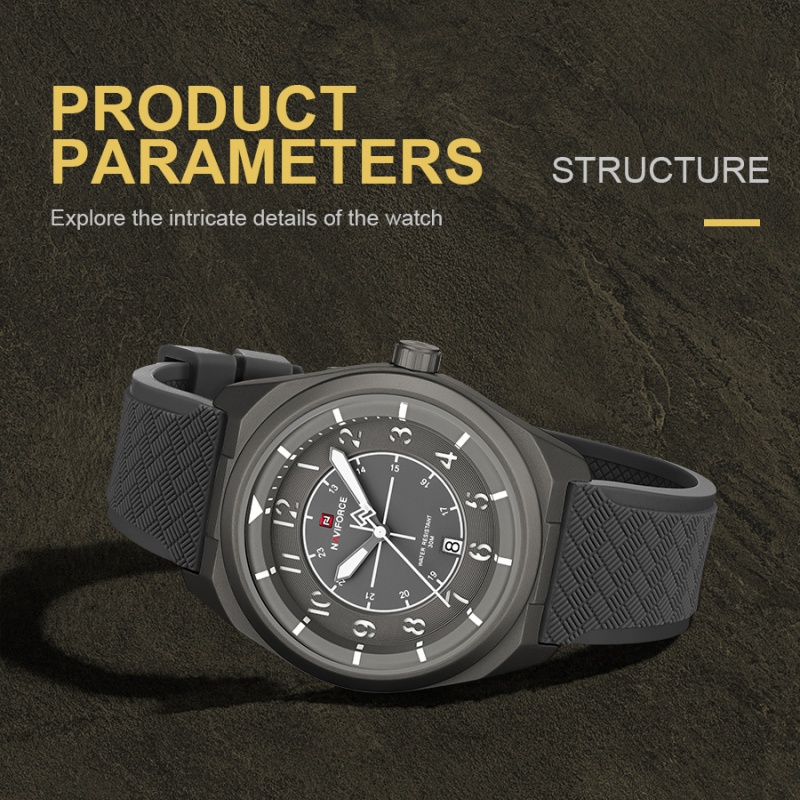 NAVIFORCE นาฬิกาควอทซ์สำหรับผู - Field Watch Military บทวิจารณ์และราคา