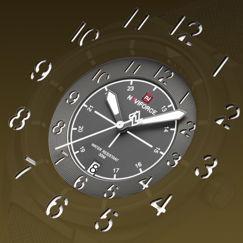 NAVIFORCE นาฬิกาควอทซ์สำหรับผู - Field Watch Military บทวิจารณ์และราคา
