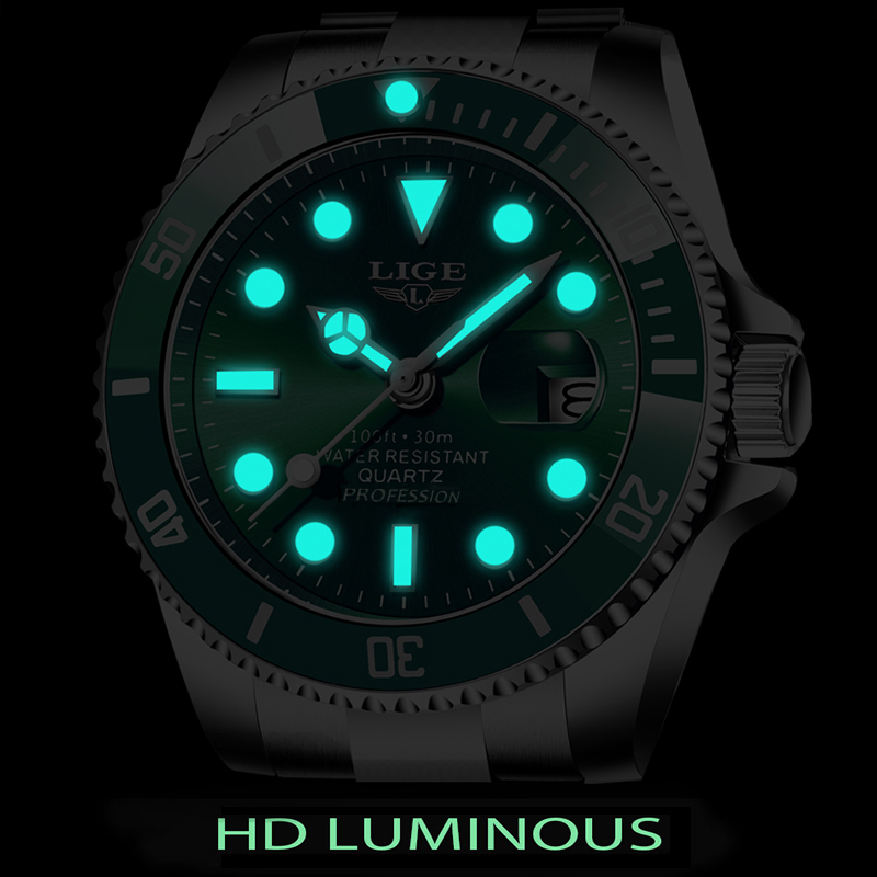 LIGE Luxury แฟชั่น Diver นาฬิก - Luxury Watch Manufacturers บทวิจารณ์และราคา