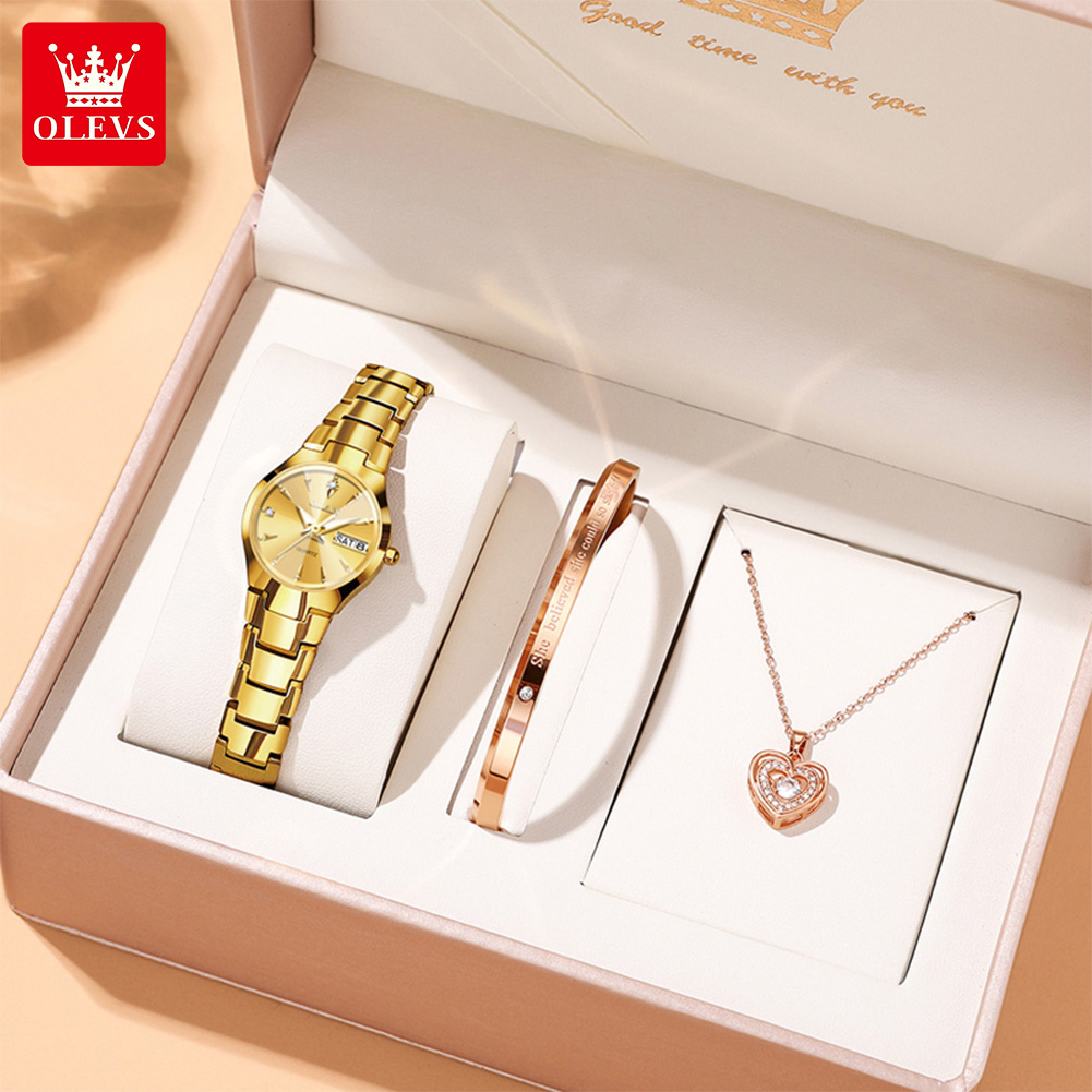 OLEVS สุภาพสตรีนาฬิกา 8697 หรู - Luxury Watch And Bracelet บทวิจารณ์และราคา