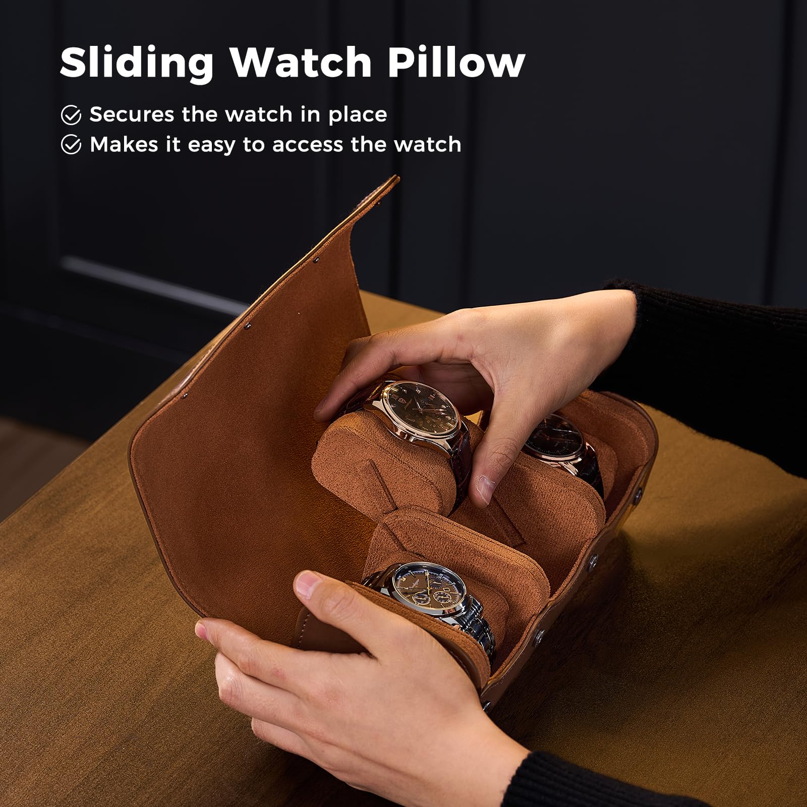 กล่องใส่นาฬิกาหนัง PU คุณภาพสู - Luxury Watch Case Travel บทวิจารณ์และราคา