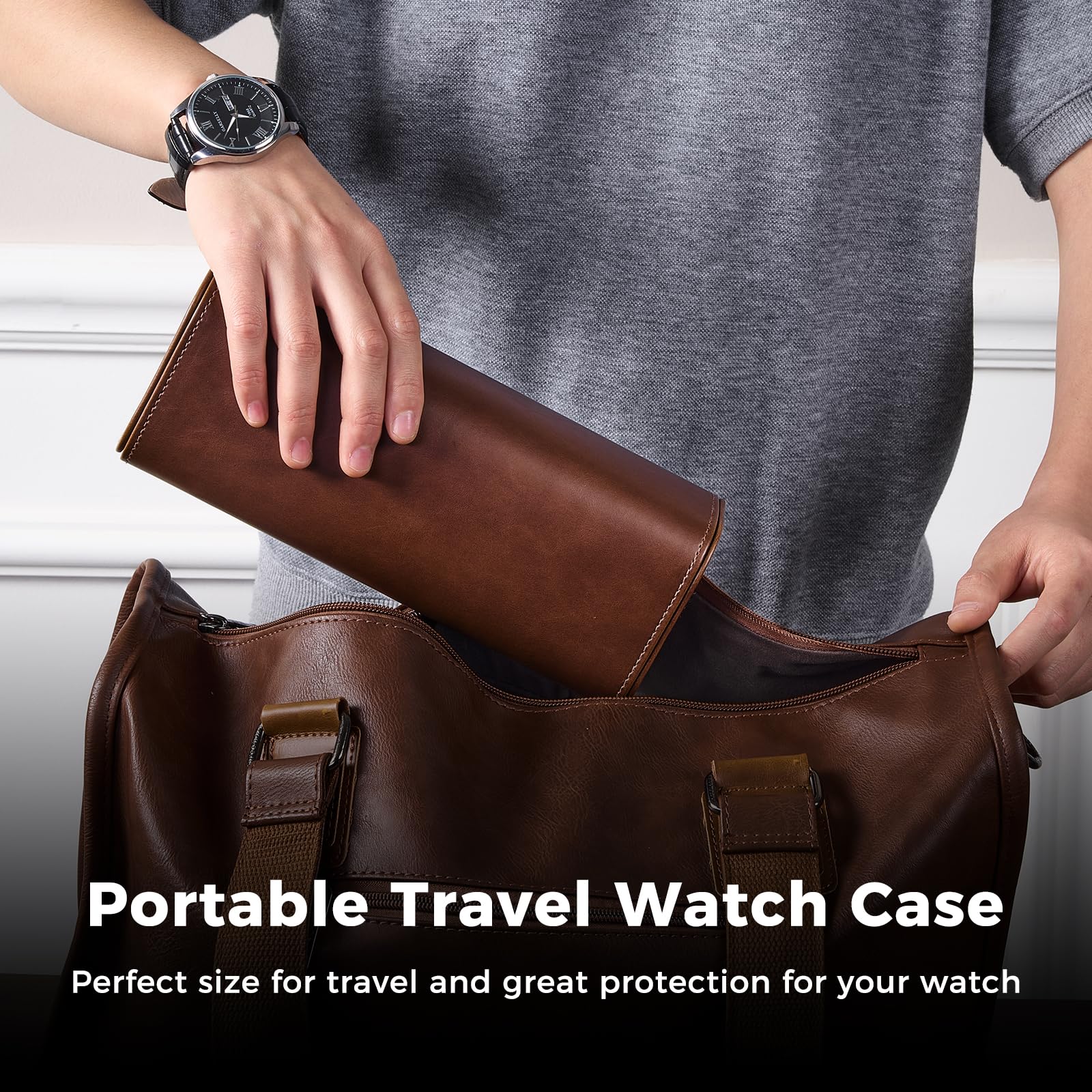 กล่องใส่นาฬิกาหนัง PU คุณภาพสู - Luxury Watch Case Travel บทวิจารณ์และราคา