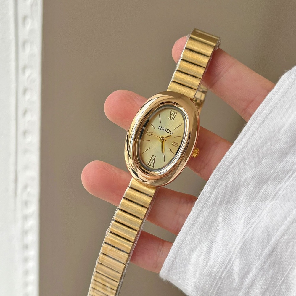 นาฬิกาควอตซ์ผู้หญิงทรงรีสีทองแ - Luxury Watch Female บทวิจารณ์และราคา