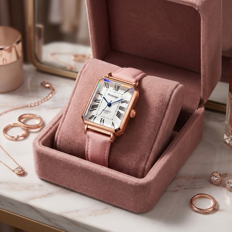 แฟชั่นนาฬิกาควอทซ์ทรงสี่เหลี่ย - Luxury Watch Female บทวิจารณ์และราคา