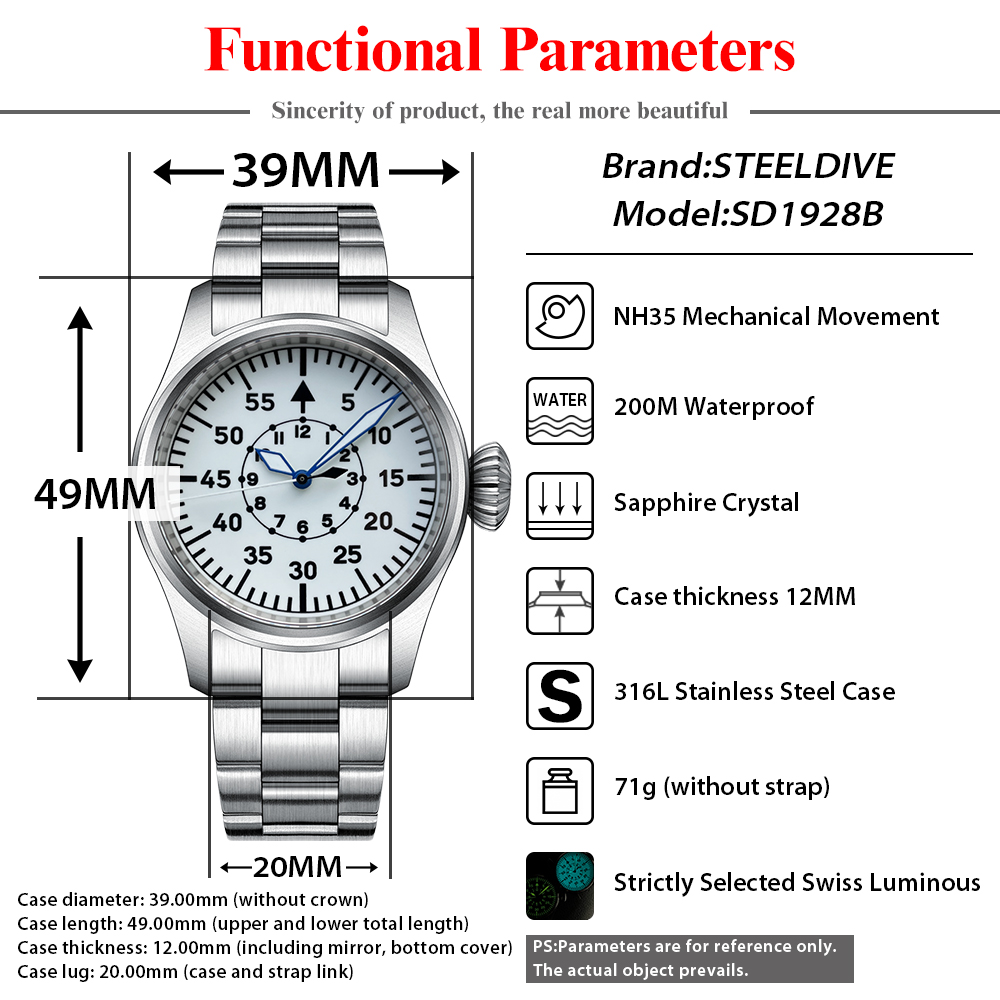 Steeldive ใหม่นาฬิกาข้อมือ SD1 - Luxury Watch German บทวิจารณ์และราคา