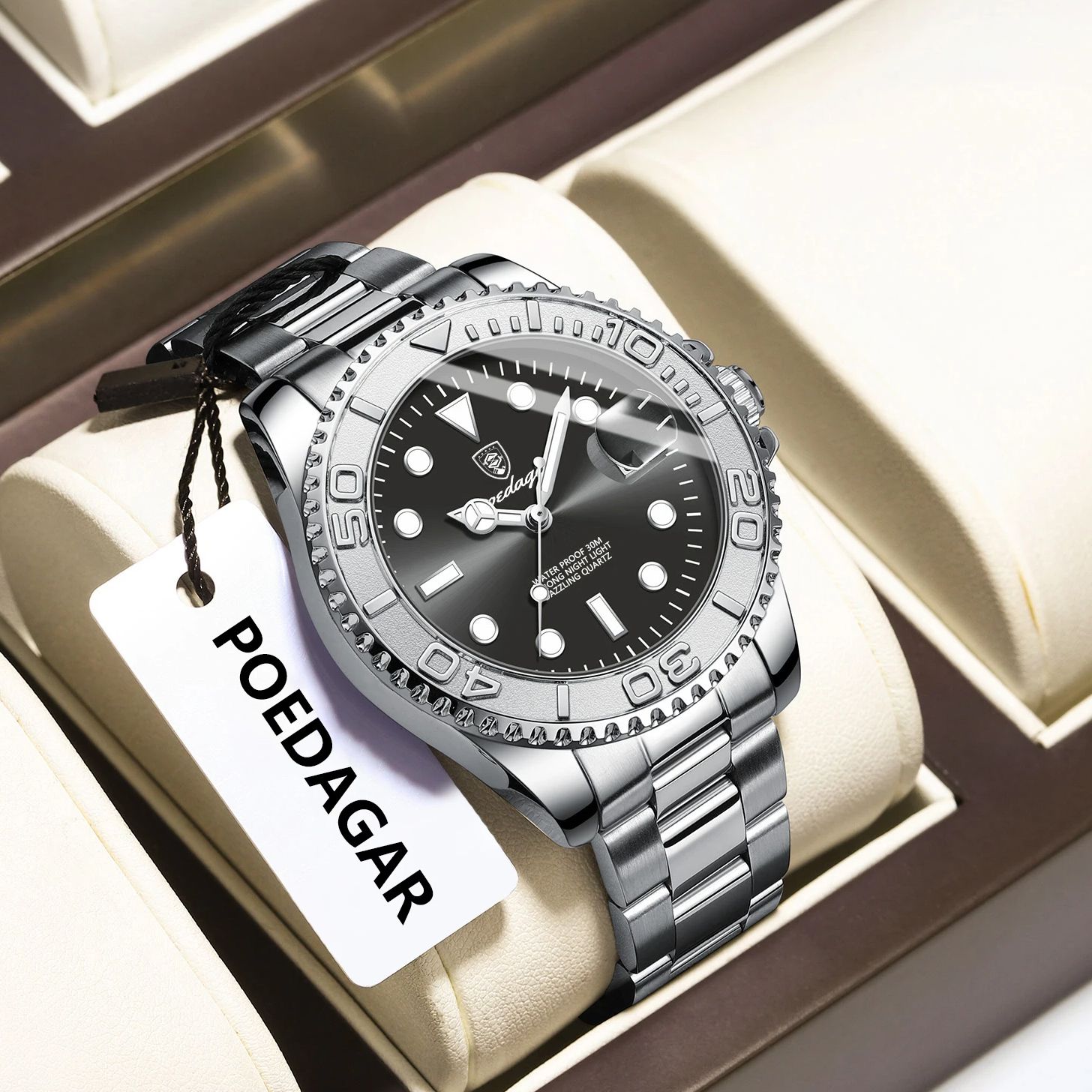 POEDAGAR อินเทรนด์กีฬาผู้ชายนา - Luxury Watch And Bracelet บทวิจารณ์และราคา