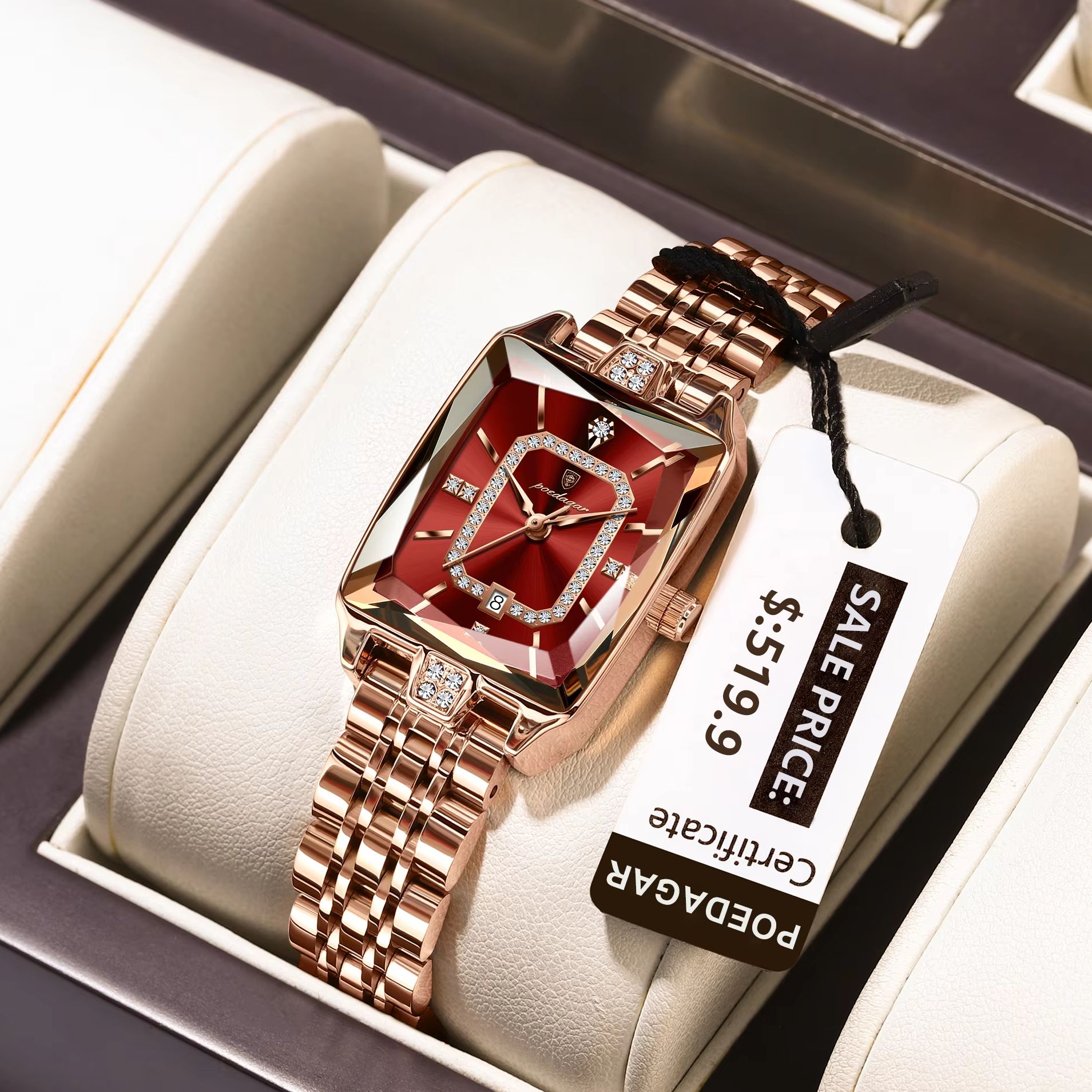 POEDAGAR แฟชั่นผู้หญิงนาฬิกาข้ - Luxury Watch Female บทวิจารณ์และราคา