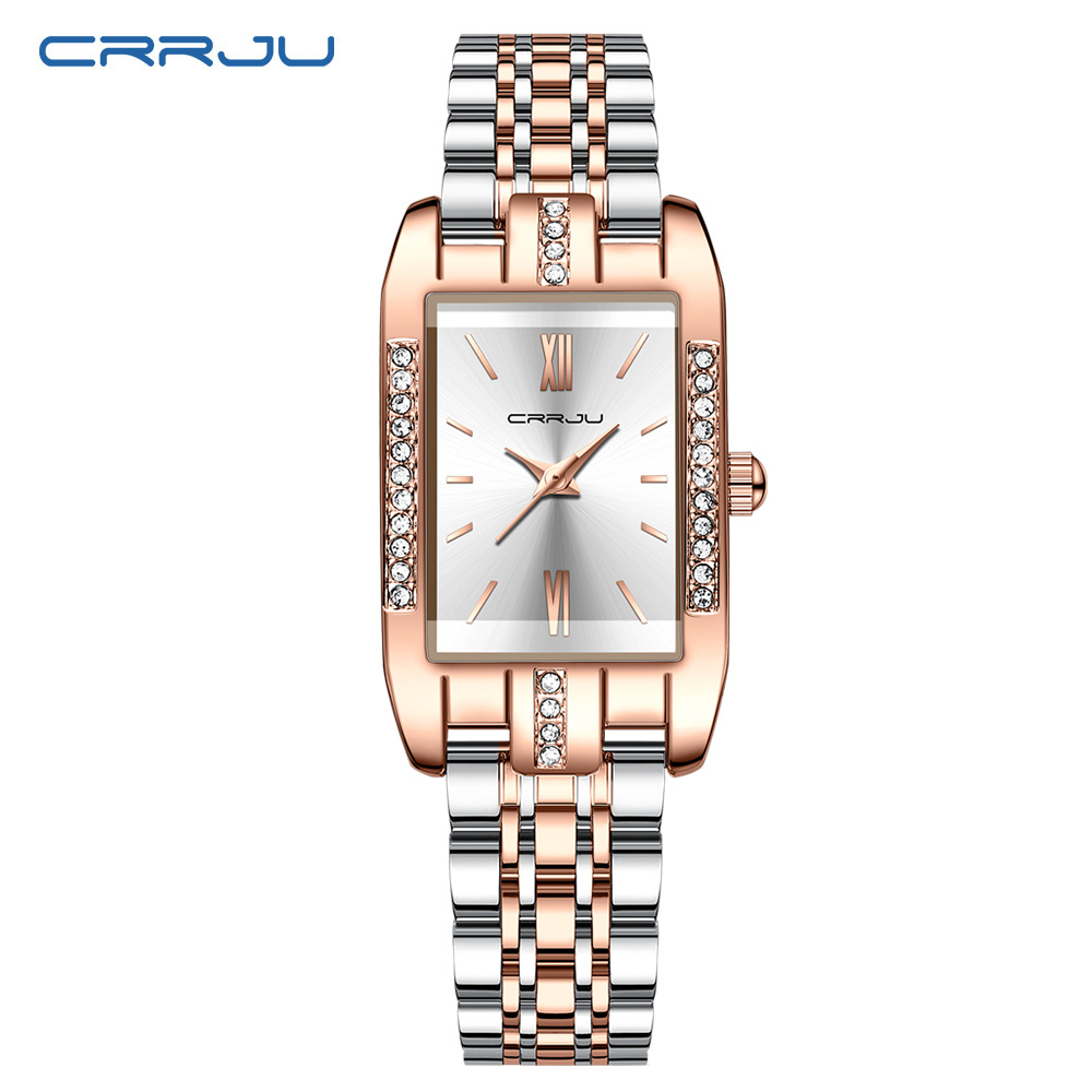 CRRJU Luxury Square นาฬิกาผู้ห - Luxury Watch Female บทวิจารณ์และราคา