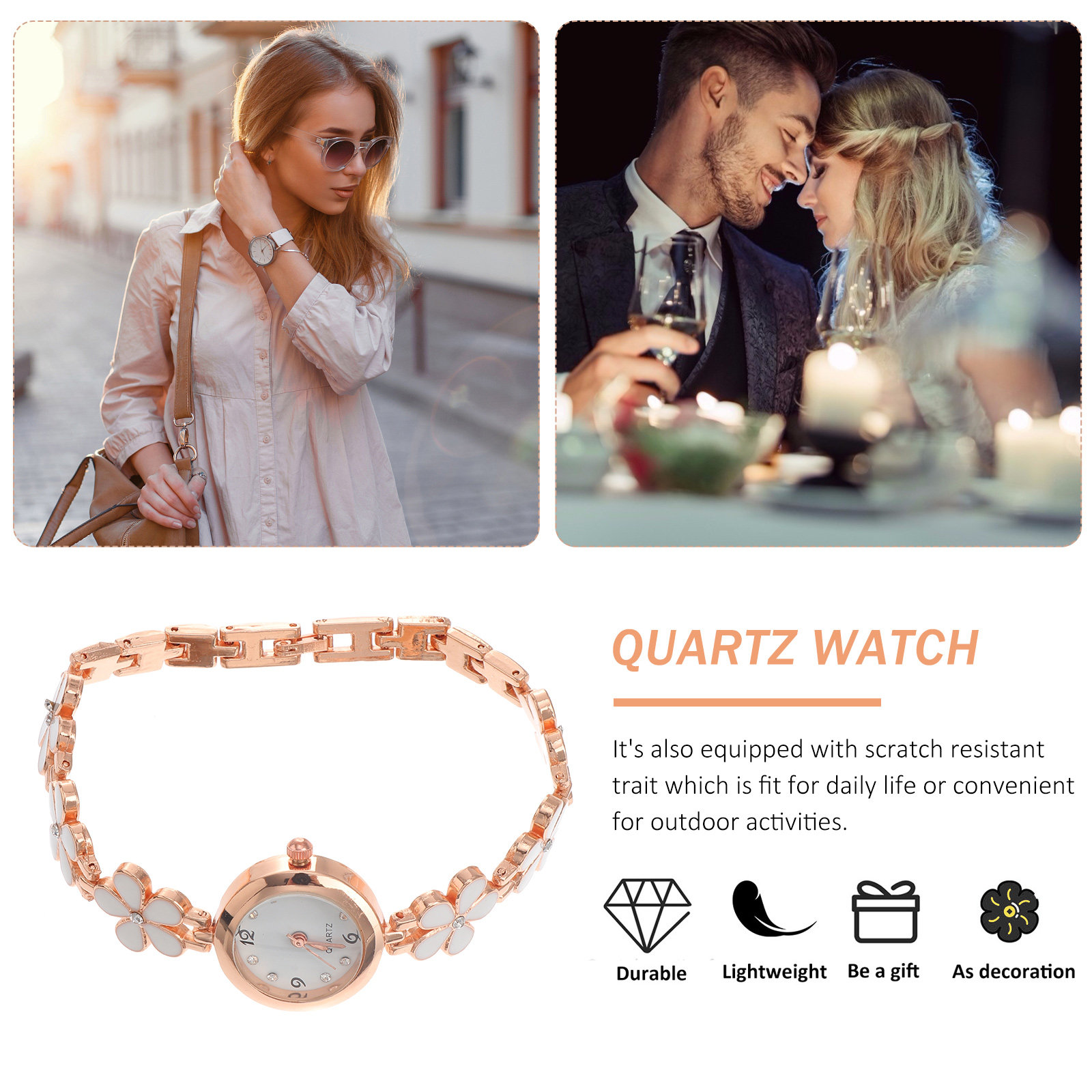 นาฬิกาข้อมือควอตซ์คริสตัลหรูหร - Luxury Watch And Bracelet บทวิจารณ์และราคา