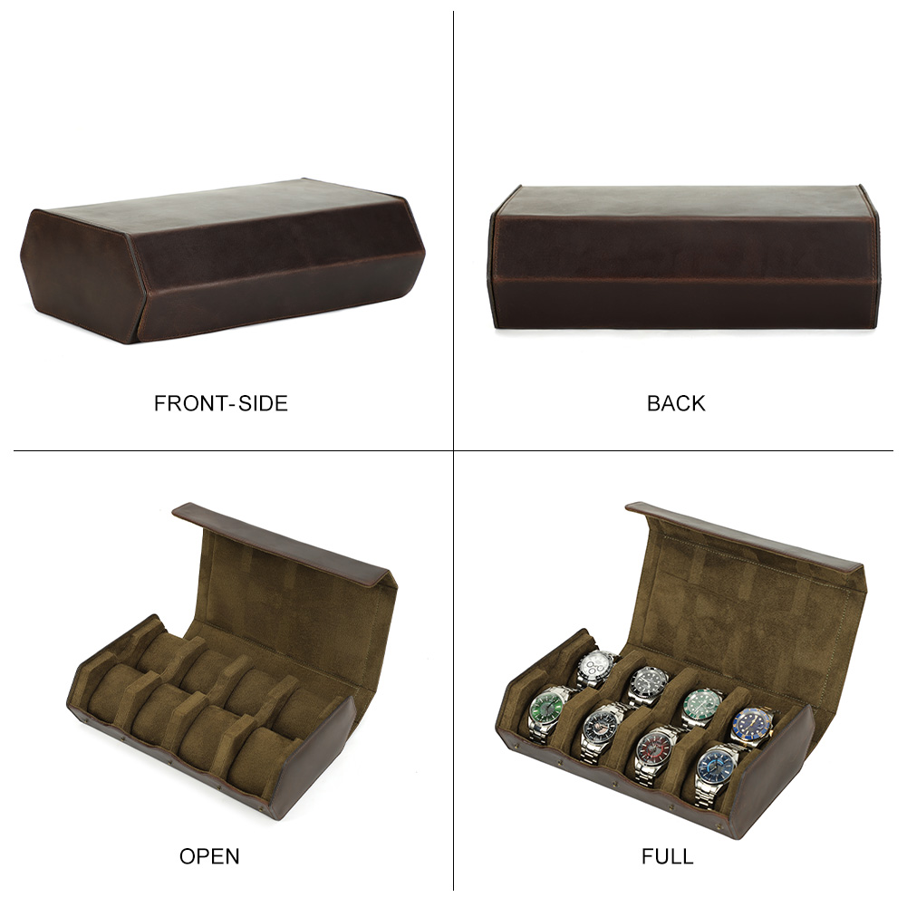 กล่องเก็บนาฬิกาหนังแท้สุดหรู 8 - Luxury Watch Case Travel บทวิจารณ์และราคา