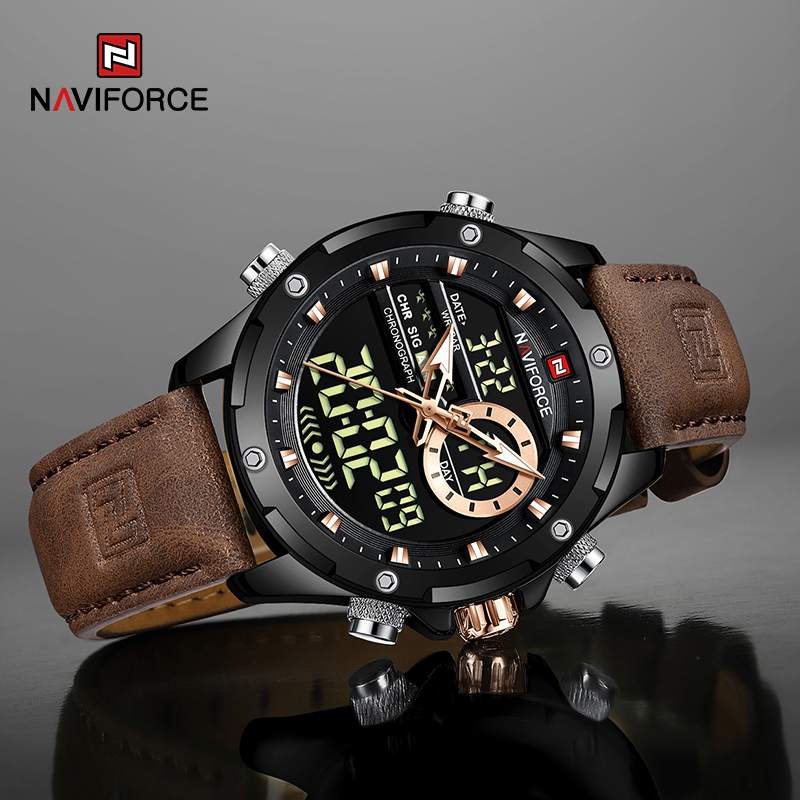 ใหม่ NAVIFORCE นาฬิกาผู้ชายควอ - Field Watch Military บทวิจารณ์และราคา