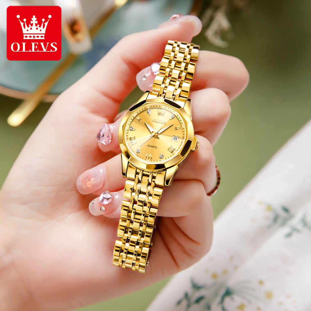OLEVS แฟชั่นนาฬิกาสีทองสําหรับ - Luxury Watch Female บทวิจารณ์และราคา