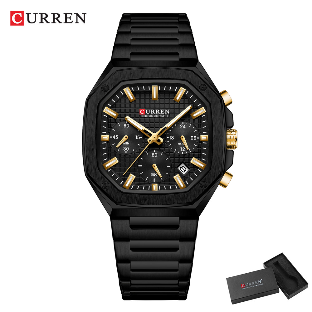 CURREN นาฬิกาโครโนสแควร์สุดหรู - Luxury Watch And Bracelet บทวิจารณ์และราคา