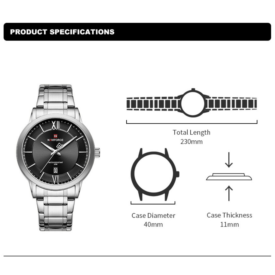 นาฬิกา NAVIFORCE สำหรับผู้ชาย  - Field Watch Military บทวิจารณ์และราคา